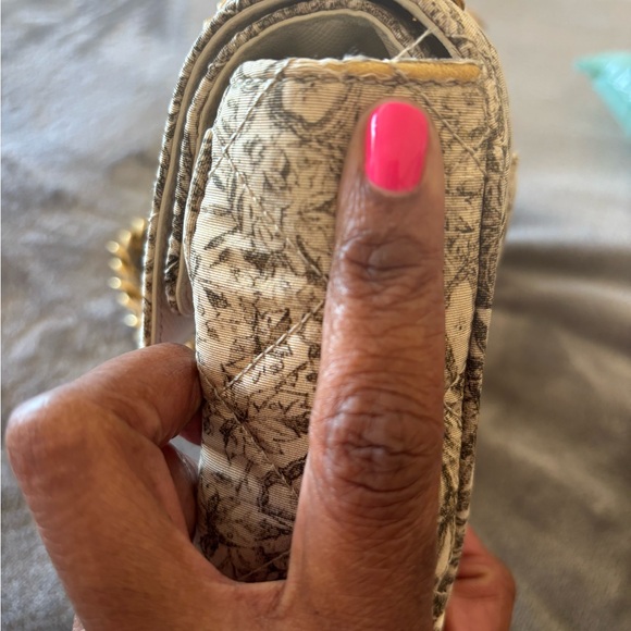 Prada Quilted Floral Shoulder Bag in Cream with Gold Hardware - Picture 9 of 16